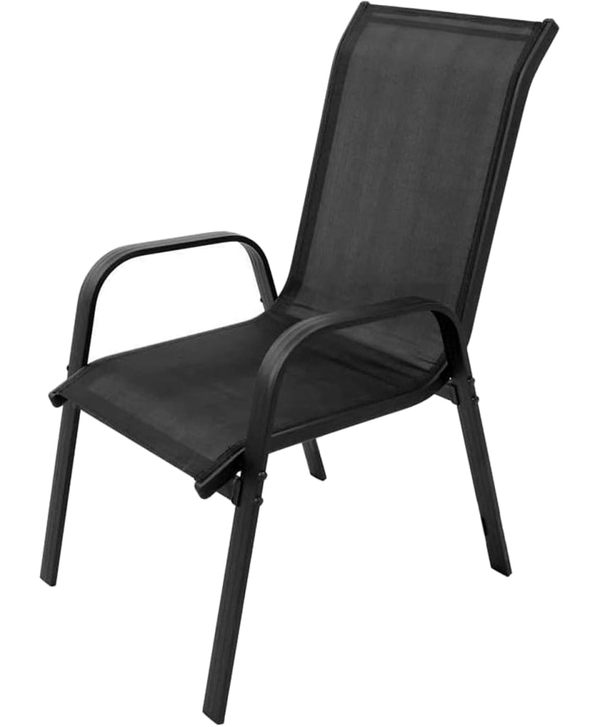 VALORA Modern SOFIA Chair - Set da 4 sedie da giardino, patio e balcone nere