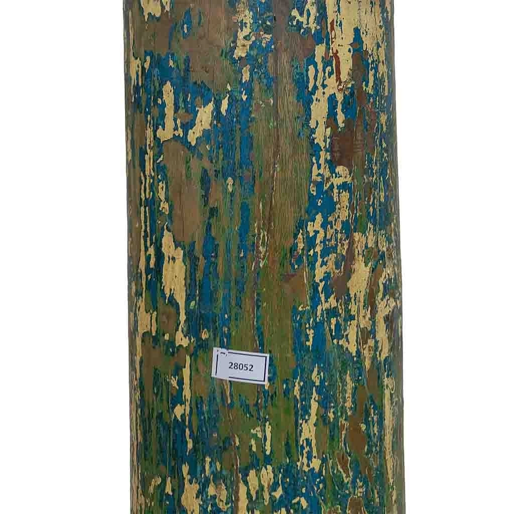 Set di 2 colonne in legno con finitura artigianale marrone 25x25x211h cm