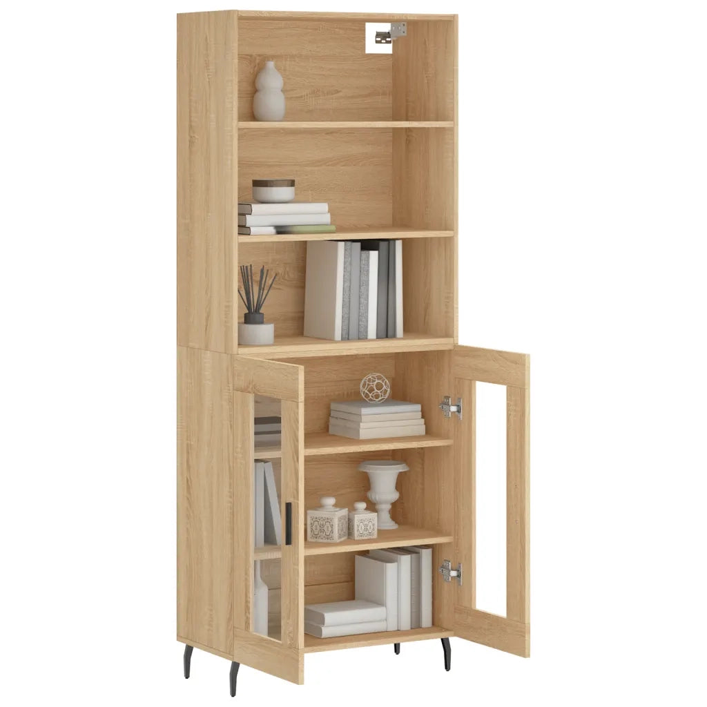 Credenza Rovere Sonoma 69,5x34x180 cm in Legno Multistrato 3189336