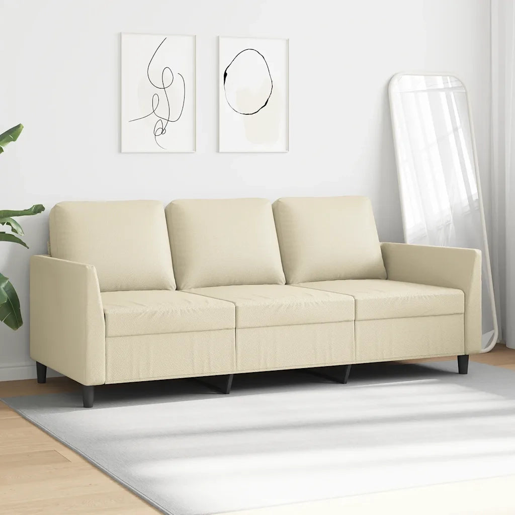 Divano a 3 Posti Crema 180 cm in Similpellecod mxl 83674
