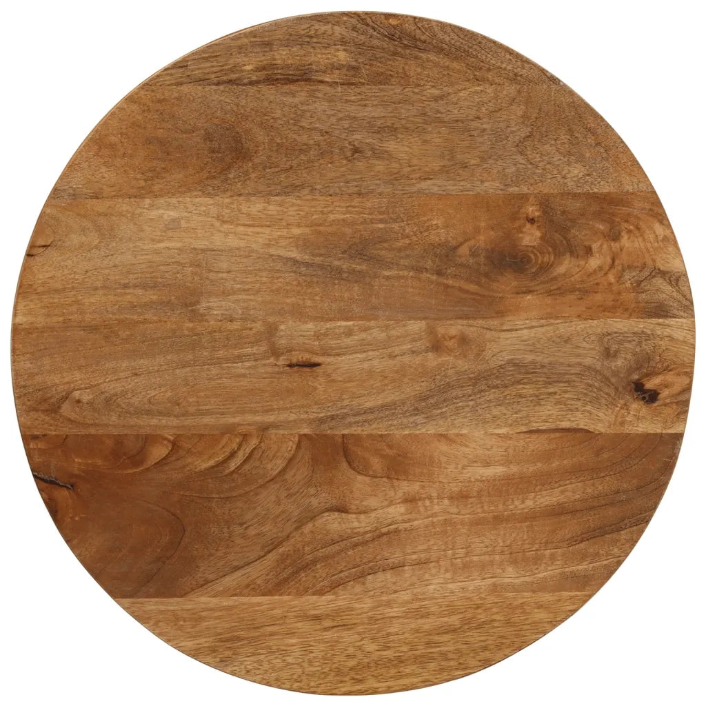 Piano per Tavolo Ã˜ 50x3,8 cm Rotondo in Legno Massello di Mango