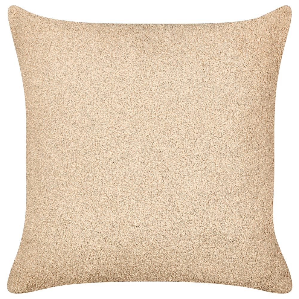 Set di 2 cuscini decorativi Sand Beige Boucle 45 x 45 cm fodera rimovibile con cerniera Accessori decorativi Boho