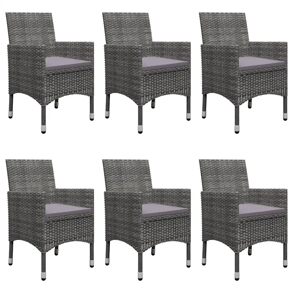 Set Mobili da Pranzo per Giardino 7 pz Grigio cod mxl 43792