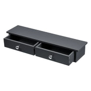 Elegante mensola da parete con 2 cassetti contenitore in MDF 60 cm grigio scuro 03_0005193