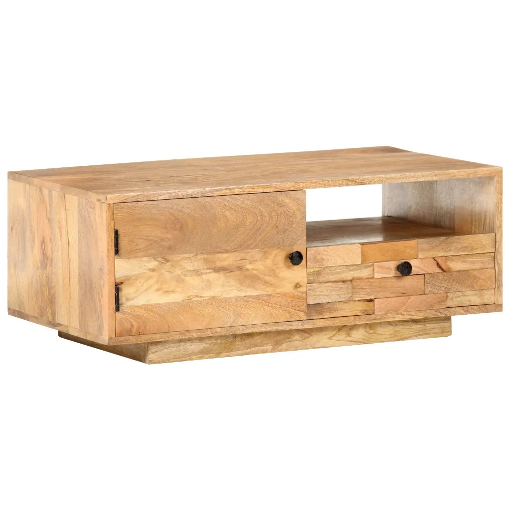 Tavolino da Salotto 90x50x35 cm in Legno Massello di Mango 320467