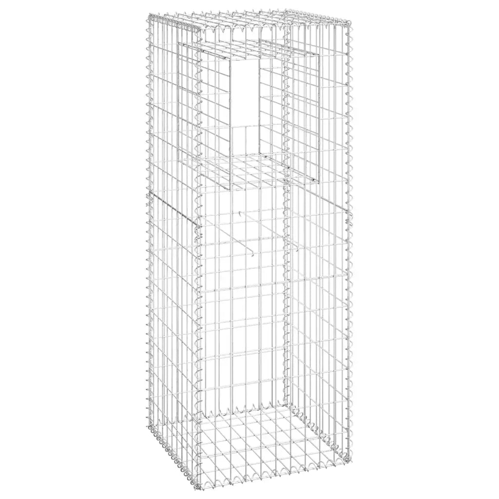 Cesto a Gabbione a Torre 50x50x140 cm in Ferro 151270