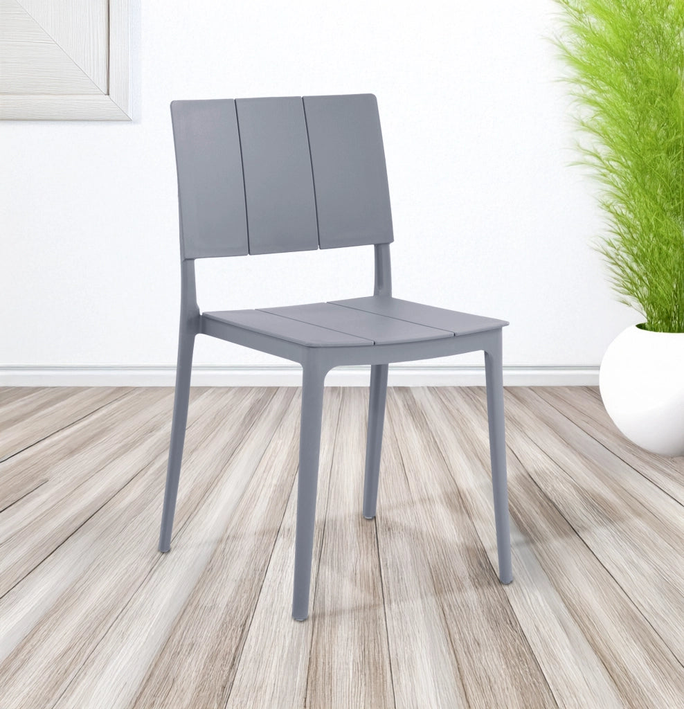 Set 4 Sedie In Polipropilene e Fibra Di Vetro Sedia Cucina Trattamento Uv Antiscolorimento Giardino Interno Esterno Moderne Robuste Resistenti Seduta Terrazzo Soggiorno Bar Ristorante Impilabili Livia-Grigio