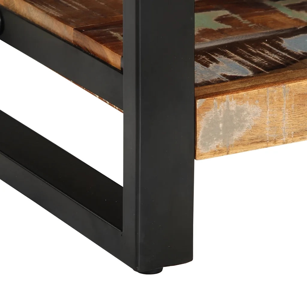 vidaXL Comodino Multicolore 35x34x45 cm in Legno Massello Recupero