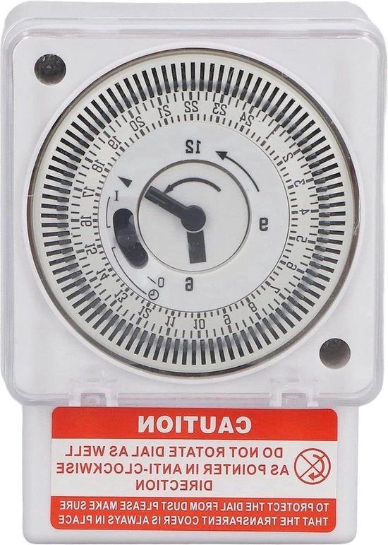 Timer a Tempo 24 Ore con Intervallo di 5 Minuti a Ore Meccanico Tipo Timer Industriale per Pompaggio Piscina