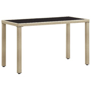 Tavolo da Giardino Beige 123x60x74 cm in Polyrattan cod mxl 34105