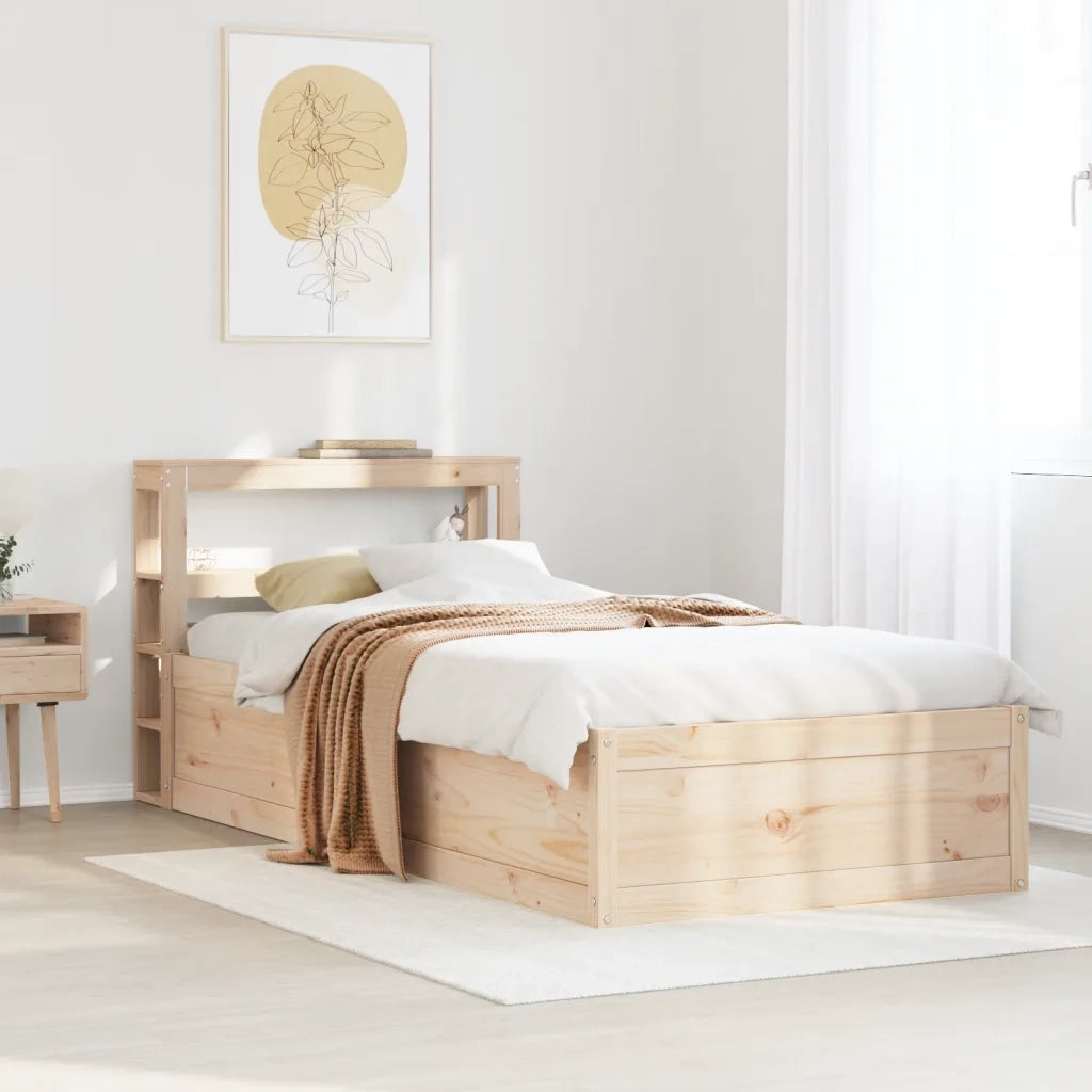 vidaXL Giroletto con Testiera 90x190 cm in Legno Massello di Pino