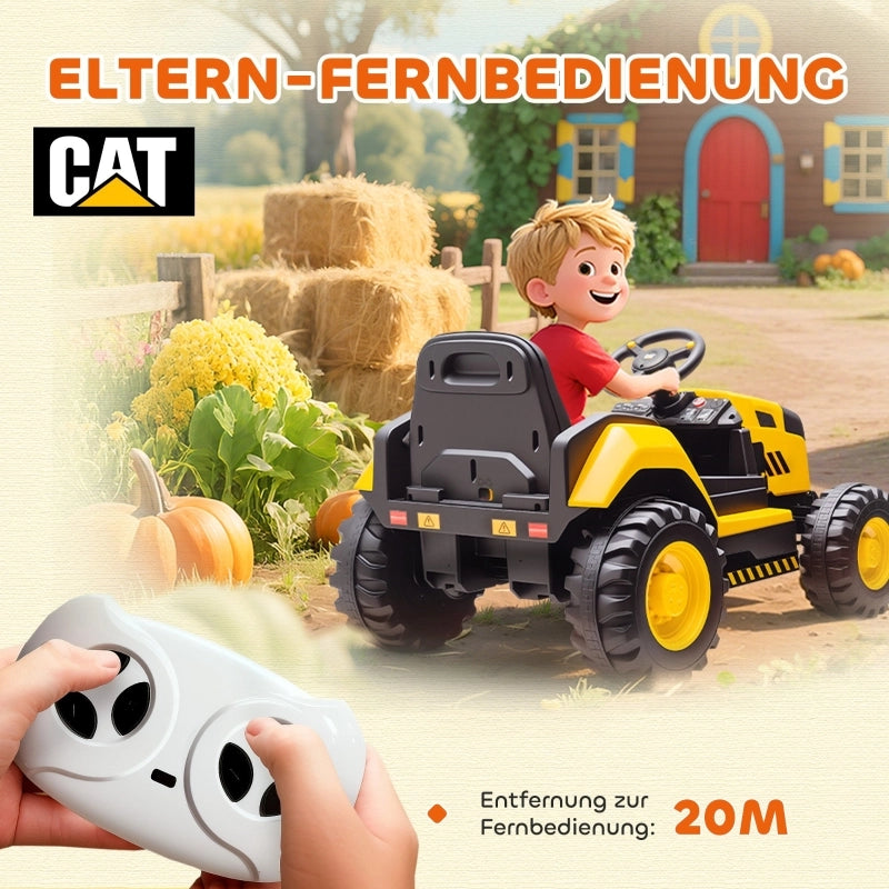 Veicolo da costruzione per bambini, macchinina cavalcabile per bambini, telecomando, controllo manuale, Bluetooth + funzione musica, 3-6 anni,