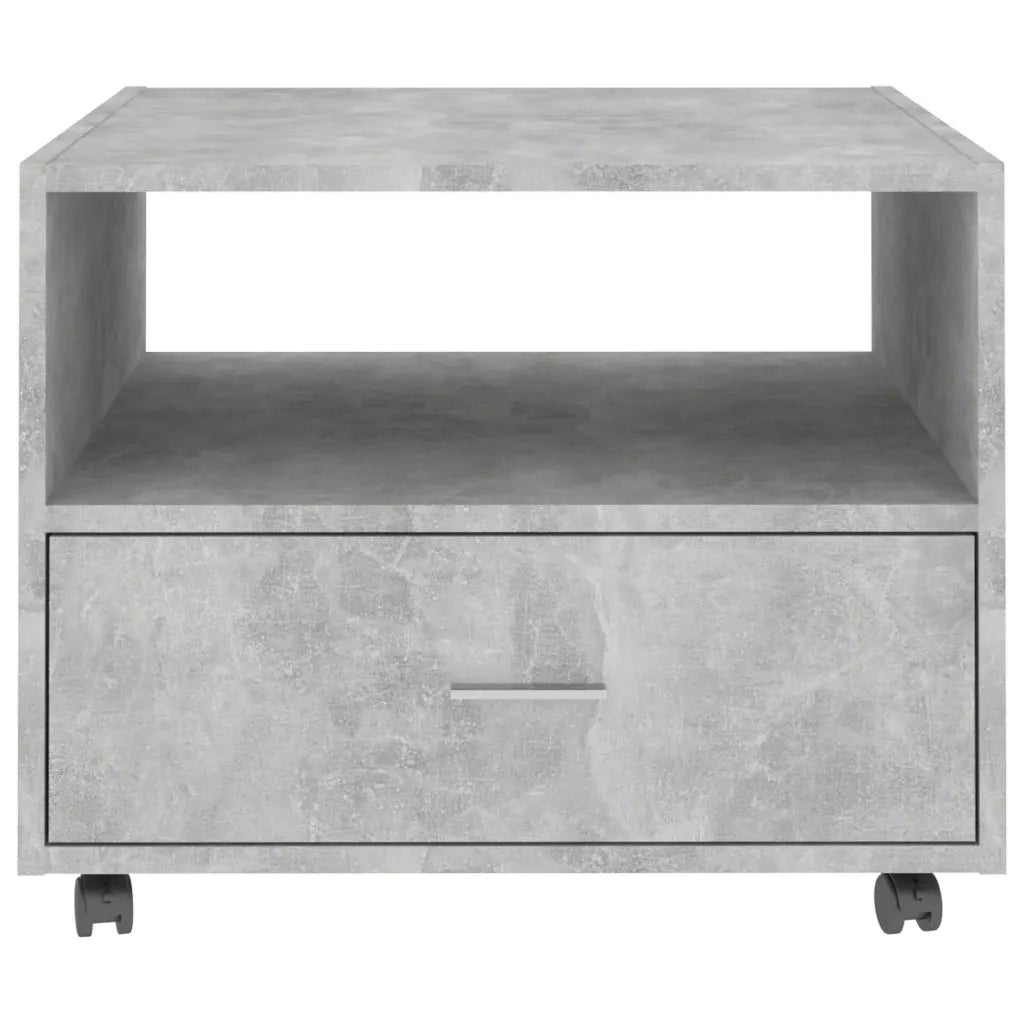 Tavolino Salotto Grigio Cemento 55x55x40 cm Legno Multistrato