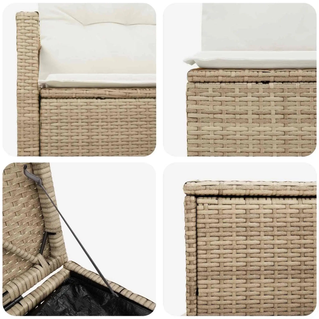 Set di divani 5 pz Beige e Bianco Crema 3447802