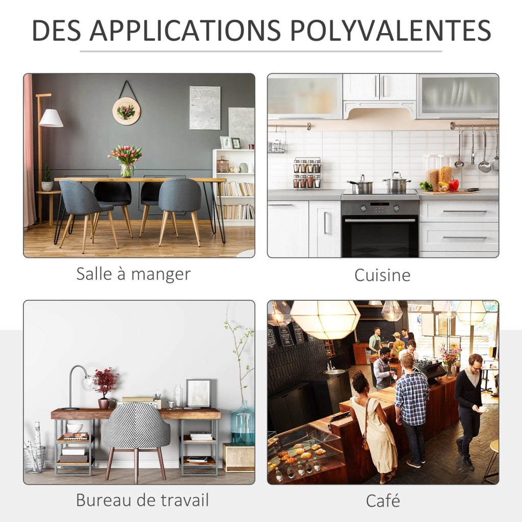 Set di 2 Sedie da Pranzo Design Scandinavo ¨C Zephmum ¨C Legno di Faggio Grigio
