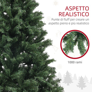 Albero di Natale Artificiale 110 x180 cm 1000 Rami verde
