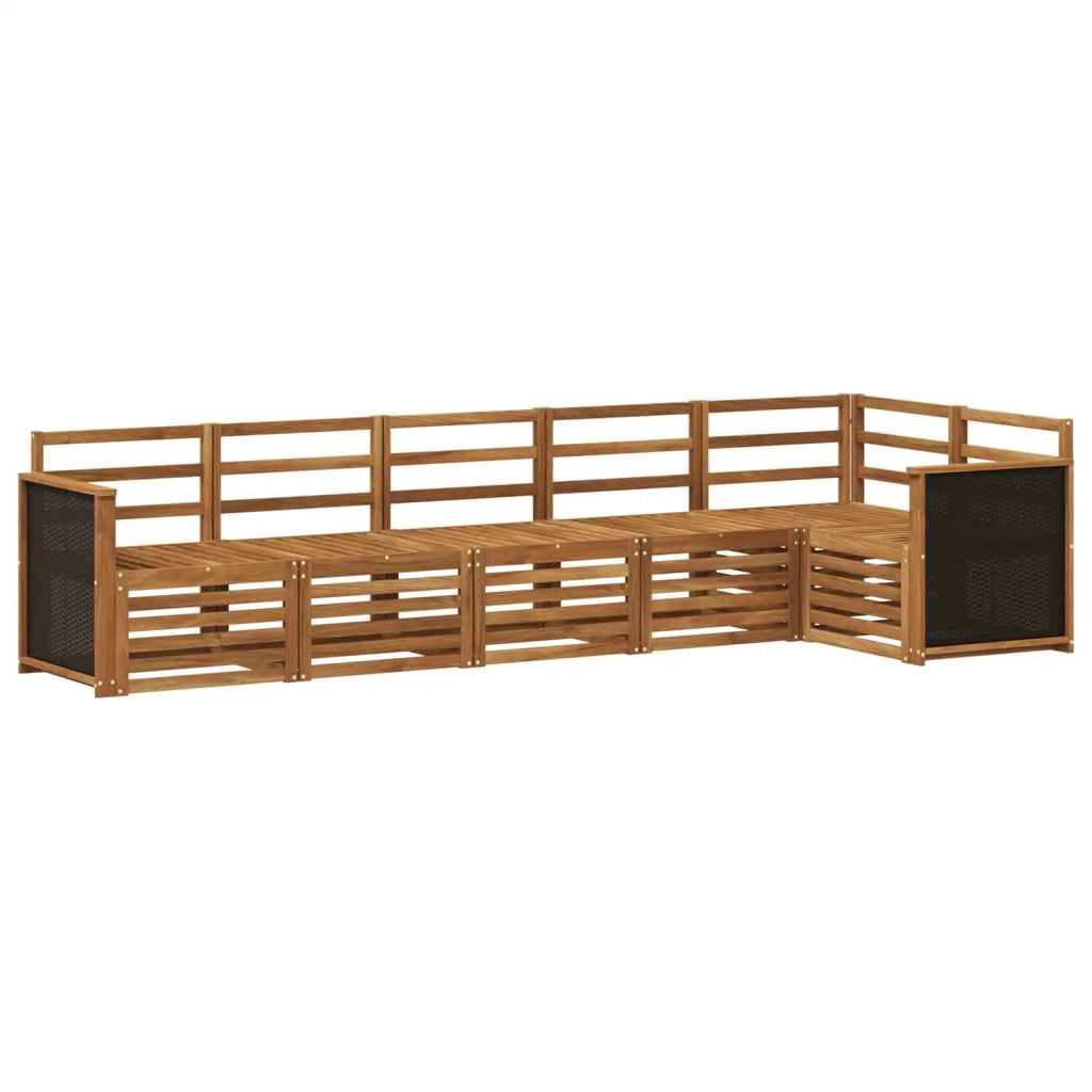 Set divano sezionale 5 pcs Naturale Legno di Acacia Massello 3384400