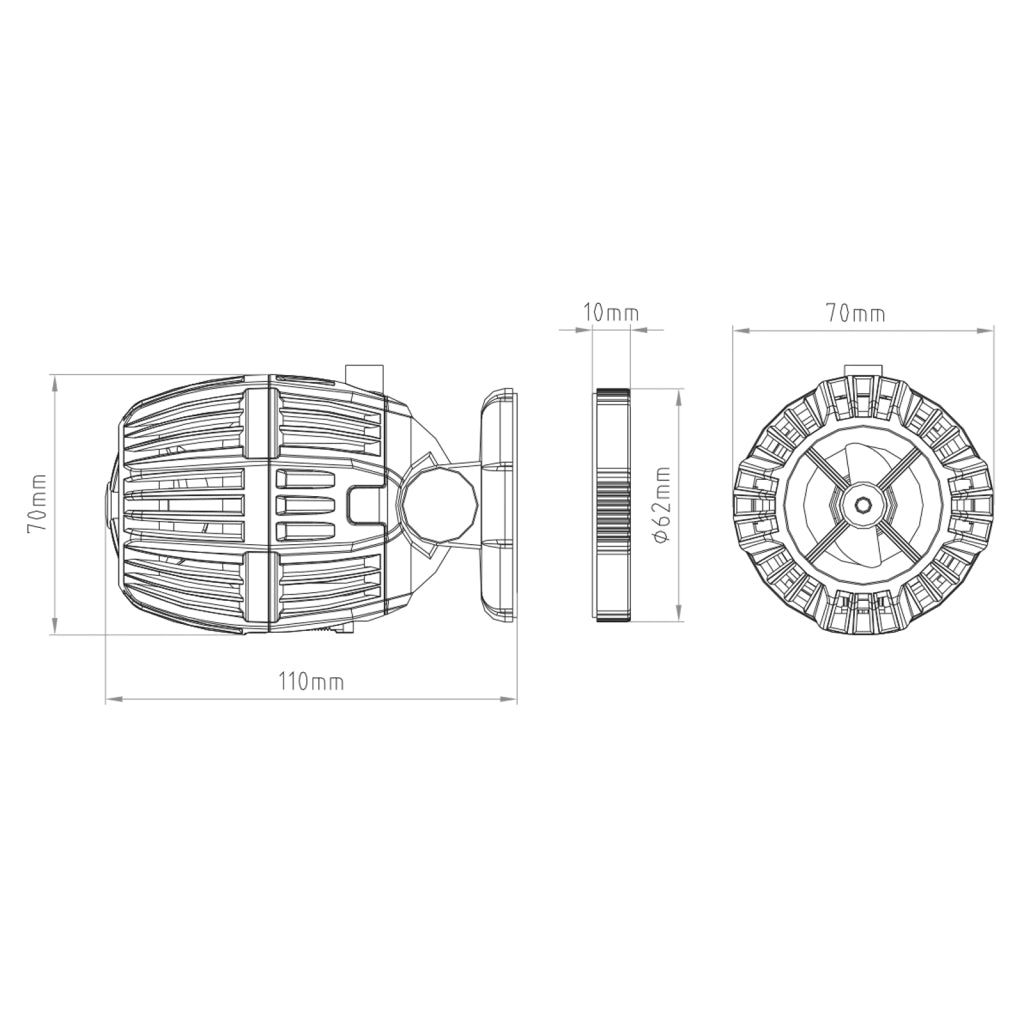CW-120 Pompa di movimento per acquari con controller 700-8000l/h 20W Generatore di onde