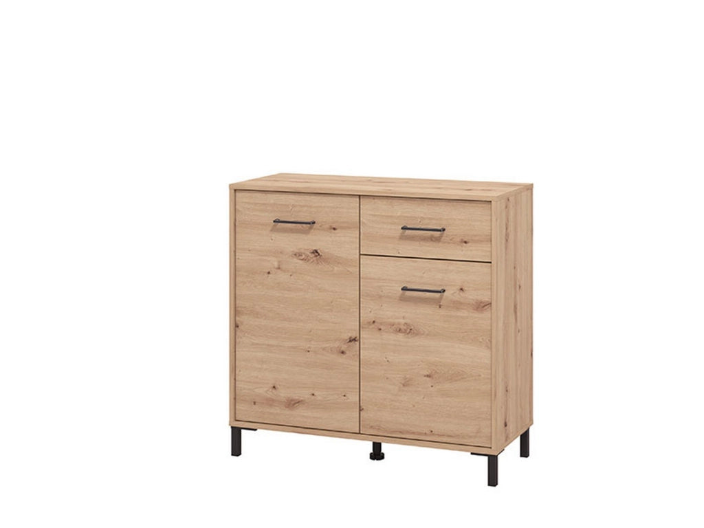 Madia Laerruu, Credenza un Cassetto, 93x40x90h cm Marrone Rovere Nodi
