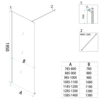 Parete Doccia Rea Flexi Transparent / Titan 130