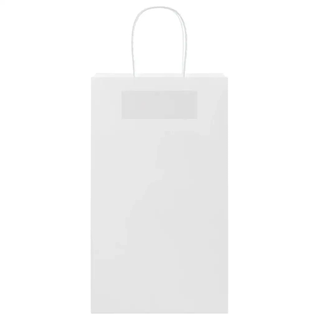Sacchetti di Carta 250 pz con Manici Bianchi 21x11x36 cm