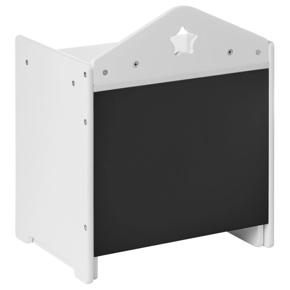 Set di tavolo e sedia con gambe in MDF bianco e legno di pino con piano in lavagna Montessori per camera dei bambini in stile scandinavo