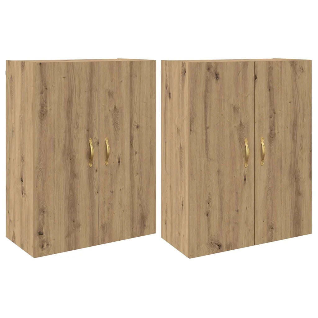 Mobiletto a muro 2 pcs Rovere artigianale 69,5 x 34 x 90 cm