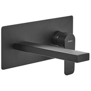 Rubinetto a parete monocomando in ottone con finitura nero stile elegante