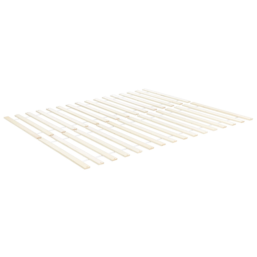 Letto con rete bianca in MDF di pino, 120 x 200 cm, con testiera minimalista