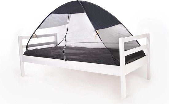 Tenda letto pop-up, protezione dagli insetti, opzionale, 200 x 90 x 110 cm, per due persone, per viaggi, con tasca portatile, colore grigio
