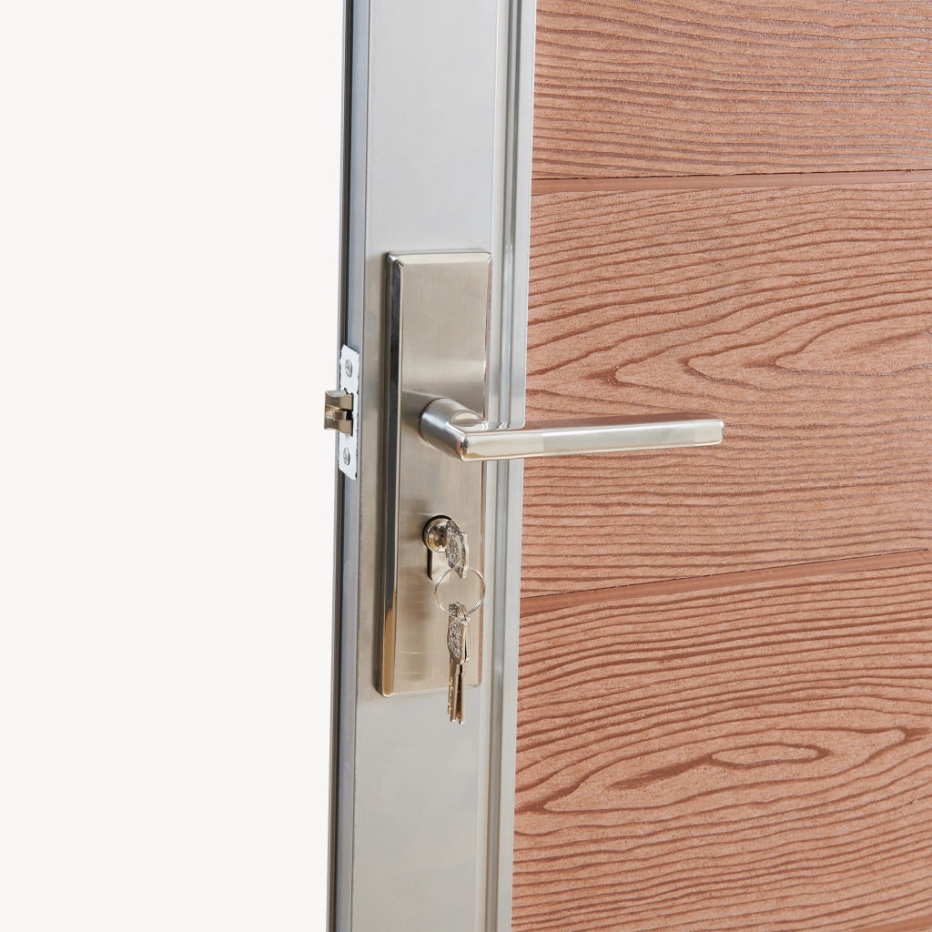 Cancello da Giardino Pedonale Segovia 90x180 cm Porta per Recinzione con Serratura - Marrone NEU.HOLZ