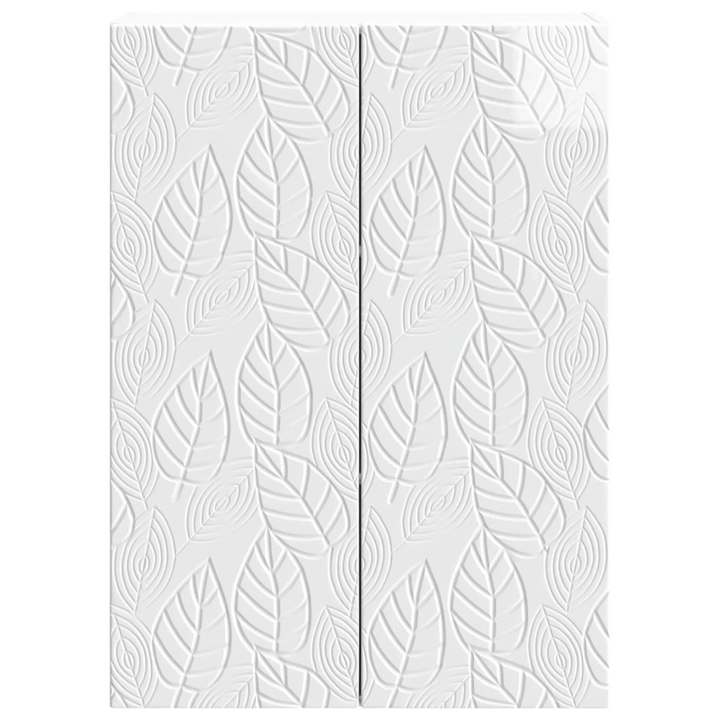 Mobiletto a muro Bianco Lucido 66 x 34,5 x 90 cm