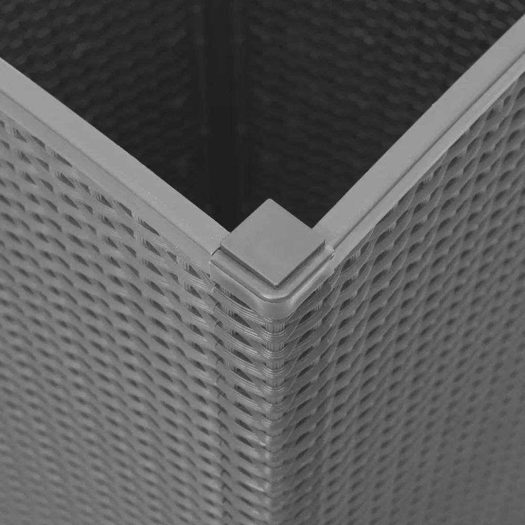 Fioriere da Giardino 4 pz Grigio Chiaro 32,5x32,5x57 cm in PP 367852