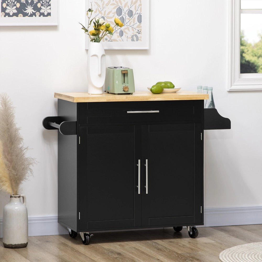 Carrello da Cucina con Piano di Lavoro e Portaspezie ¨C Xylo ¨C 109x40x89 cm