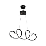 Lampada a sospensione LED forma spirale Afra MDL4441 colore nero