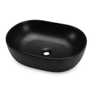 Lavabo da appoggio ovale ELIPSE ceramica 49 cm Nero Opaco