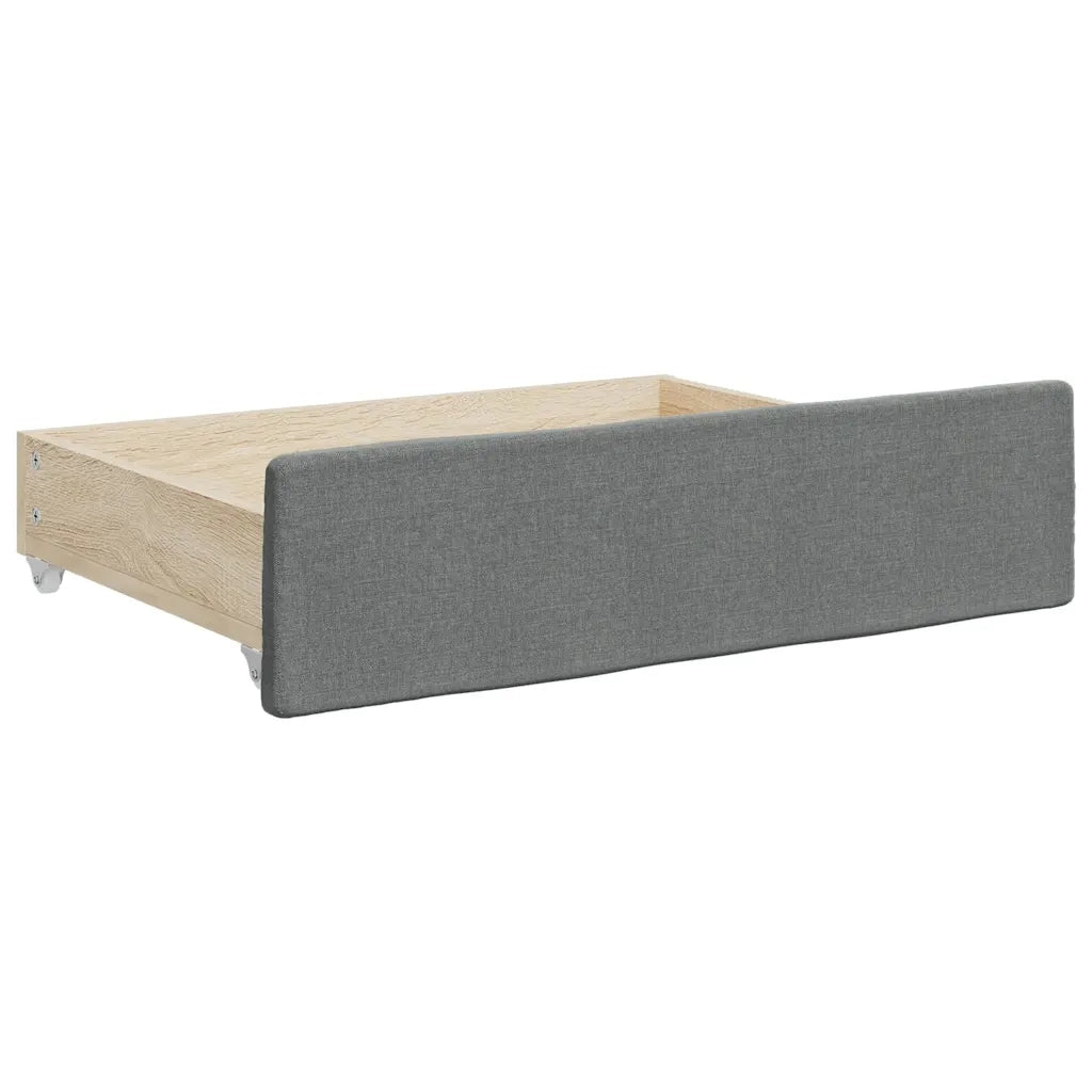 Cassetti da Letto 2 pz Grigio Scuro Legno Multistrato e Tessuto CFW2794634