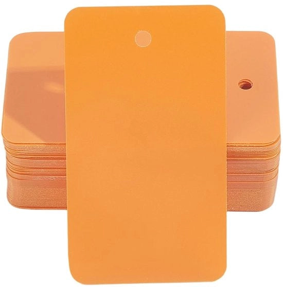 Etichette in PVC riutilizzabili - 100 pezzi - Dimensioni 4 x 7 cm - Idonee per etichettatura - Acqua resistente - Utilizzabili per oggetti da chiave/bagaglio - Etichette adesive