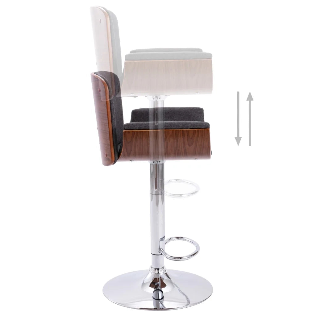 Sgabello da Bar Grigio in Tessuto cod mxl 62558