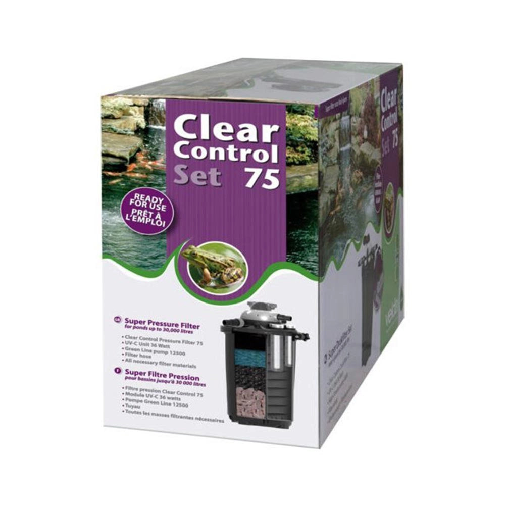 Velda Clear Control Set - filtro pressurizzato con pompa e UV-C integrato per laghetti Modello: 75