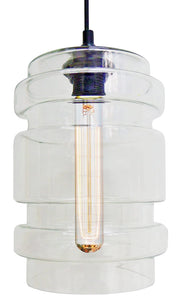 Lampada a sospensione Candellux Decorado nero vetro Ø17 E27