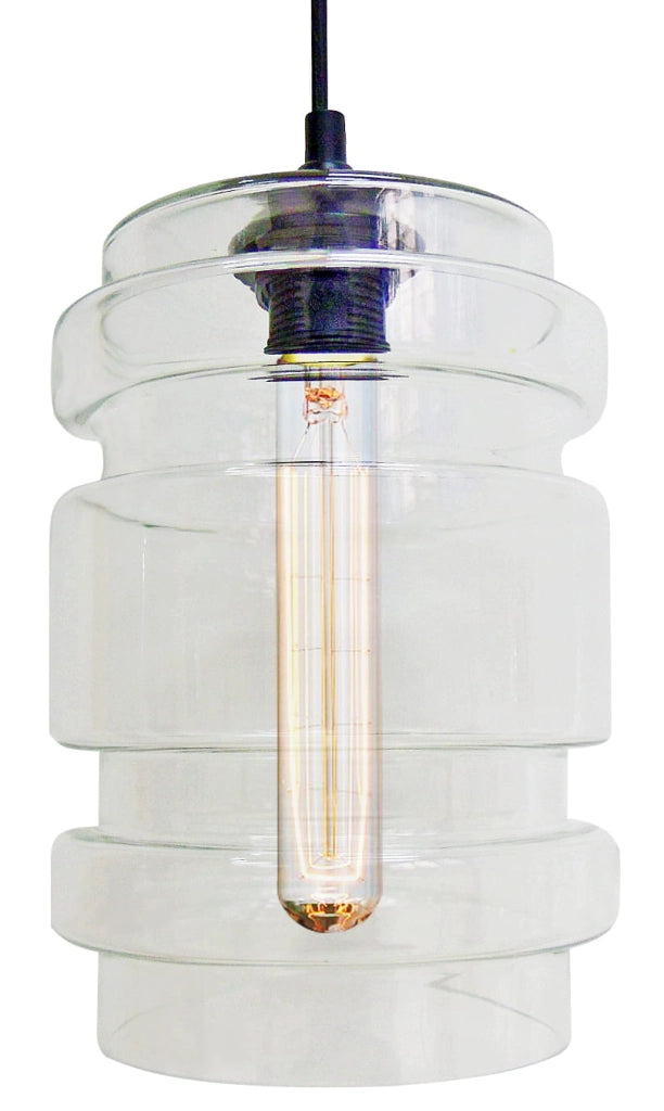 Lampada a sospensione Candellux Decorado nero vetro Ø17 E27