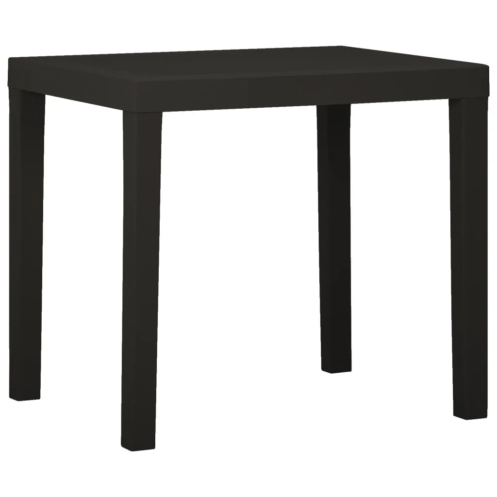 Tavolo da Giardino Antracite 79x65x72 cm in Plastica cod mxl 34338