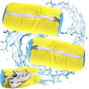 Sacco per macchina - 2 pezzi di sacchi di lavaggio riciclabili con tessuto di pulizia 360° per scarpe da ginnastica e calzature diverse