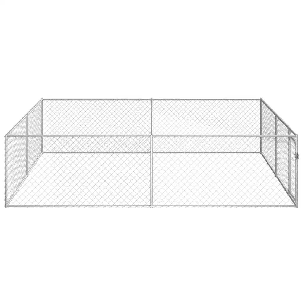 Canile da Esterno in Acciaio Zincato 4x4x1 m 170820