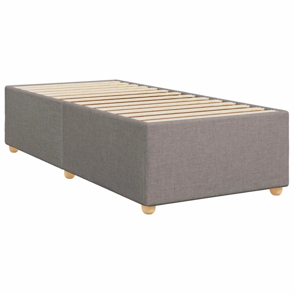 Letto box spring con materasso Tortora 90 x 190 cm Tessuto 3450850