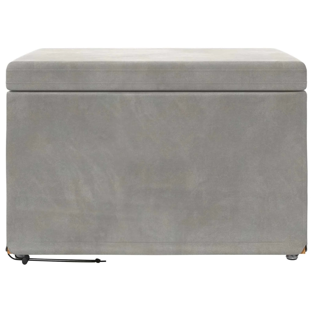 Pouf Grigio chiaro Velluto e Legno Ingegnerizzato 876765