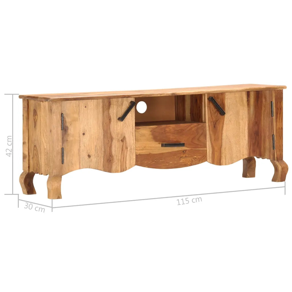Mobile Porta TV 115x30x42 cm in Legno Massello 287337