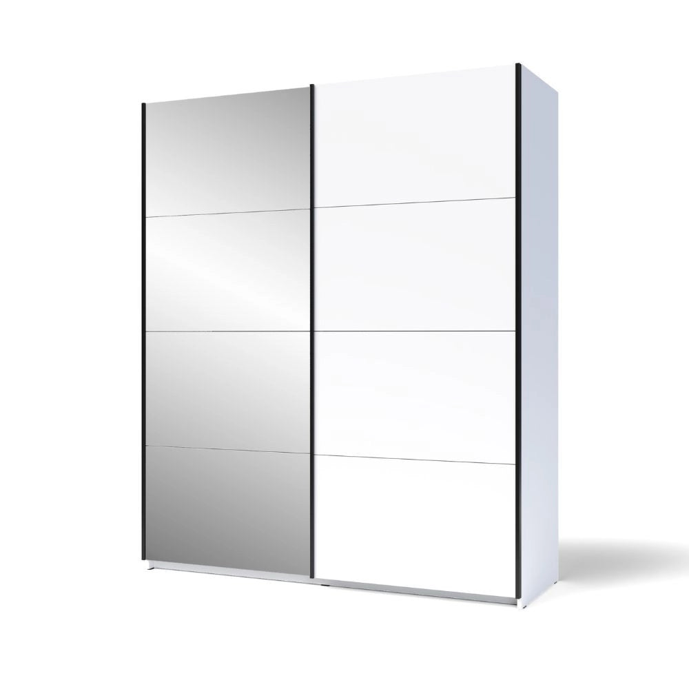 Armadio 2 ante scorrevoli bianco con specchio Zegna 170x59.2x205H
