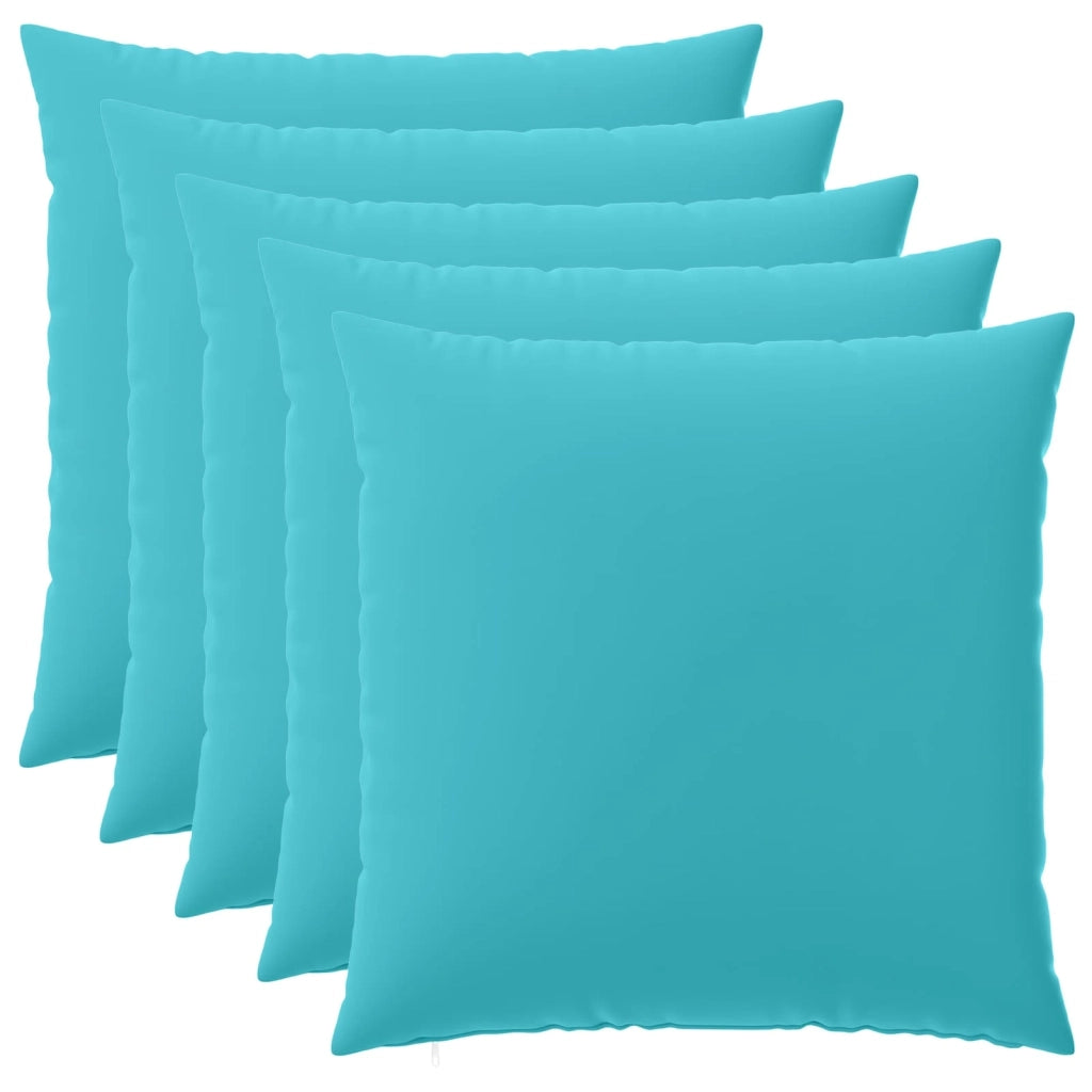 Federa 6 pcs HEERLEN Turchese 80 x 80 cm Poliestere 913682